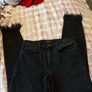 Joe's Jeans Black Frayed Ankle Jeans